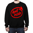 Devil Inside - Crew Neck Sweatshirt Crew Neck Sweatshirt RIPT Apparel Small / Black