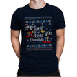 Devil it's Cold Outside - Ugly Holiday - Mens Premium T-Shirts RIPT Apparel Small / Midnight Navy