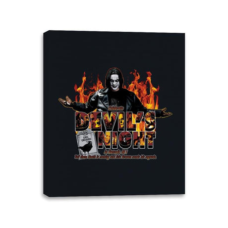 Devil's Night in Detroit - Canvas Wraps Canvas Wraps RIPT Apparel 11x14 / Black