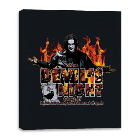 Devil's Night in Detroit - Canvas Wraps Canvas Wraps RIPT Apparel 16x20 / Black