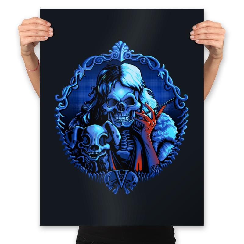 DeVil's Skull - Shirt Club - Prints Posters RIPT Apparel 18x24 / Black