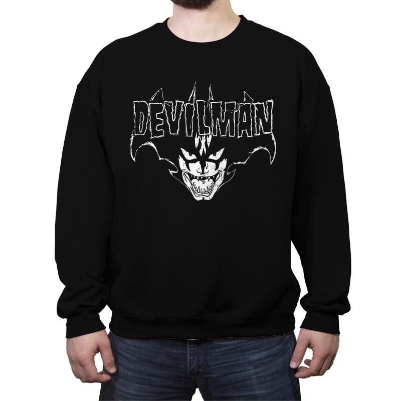 Devilmanzig - Crew Neck Sweatshirt Crew Neck Sweatshirt RIPT Apparel Small / Black