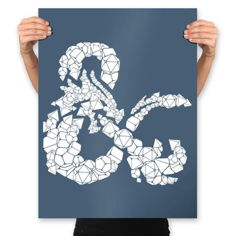 Dice & Dragons - Anytime - Prints Posters RIPT Apparel 18x24 / Indigo