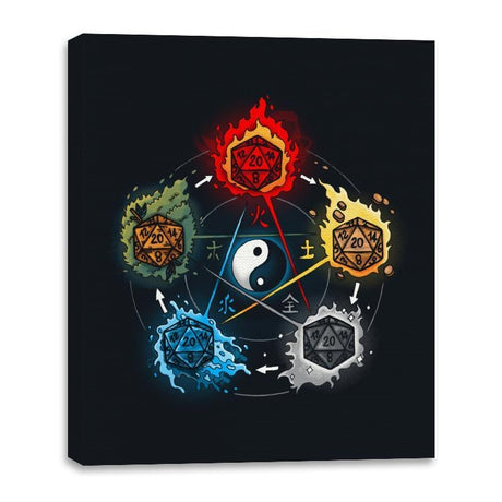 Dice Elements - Canvas Wraps Canvas Wraps RIPT Apparel 16x20 / Black