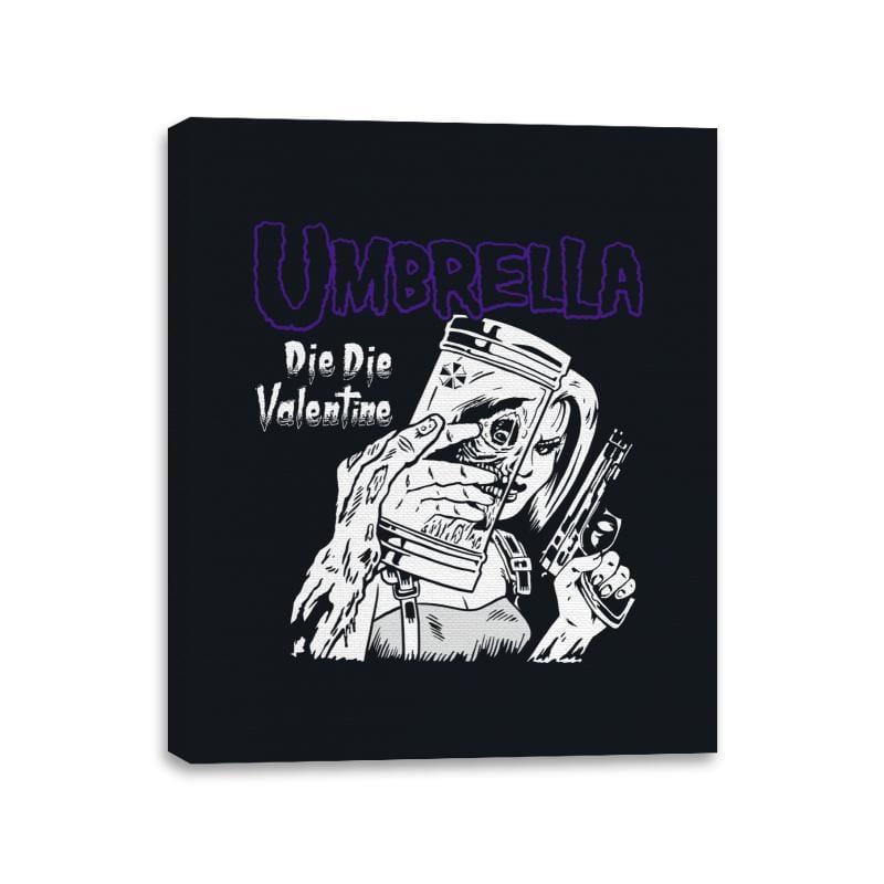 Die Die Valentine - Canvas Wraps Canvas Wraps RIPT Apparel 11x14 / Black