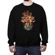 Digital Dino Evolution - Crew Neck Sweatshirt Crew Neck Sweatshirt RIPT Apparel Small / Black