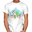 Dino Christmas - Mens T-Shirts RIPT Apparel Small / White