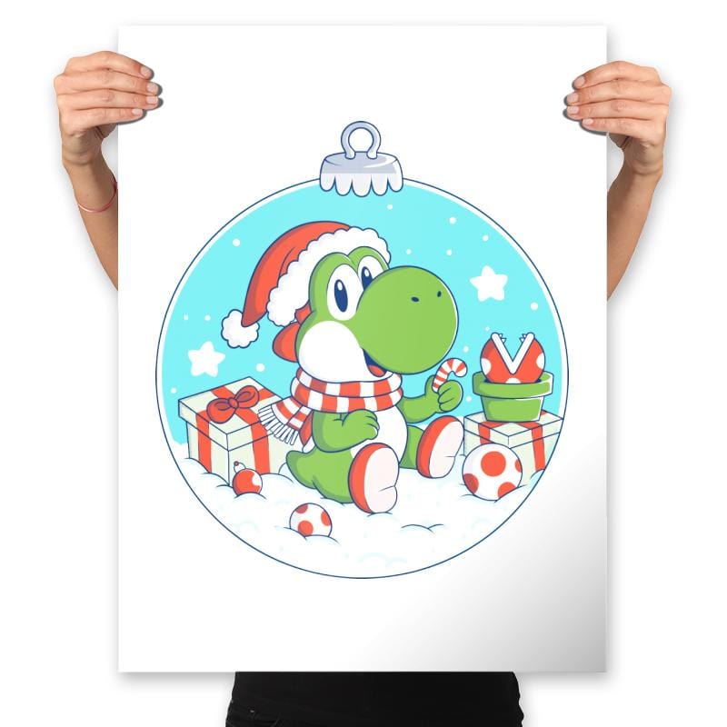 Dino Christmas - Prints Posters RIPT Apparel 18x24 / White