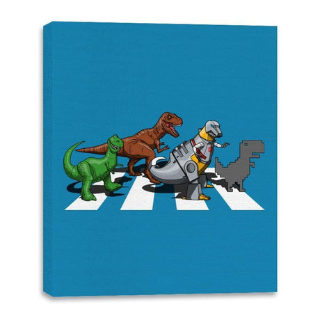 Dino Crossing - Canvas Wraps Canvas Wraps RIPT Apparel 16x20 / Sapphire