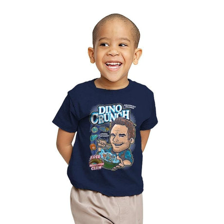 Dino Crunch Cereal - Youth T-Shirts RIPT Apparel X-small / Navy