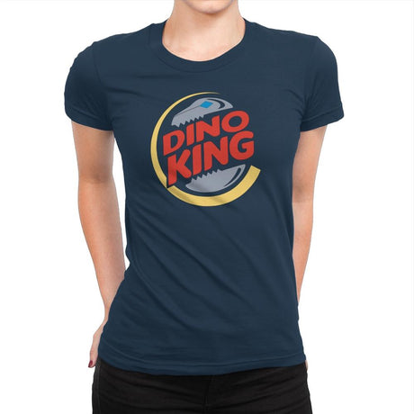 DinoKing Exclusive - Shirtformers - Womens Premium T-Shirts RIPT Apparel Small / Midnight Navy