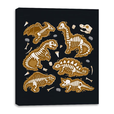 Dinosaur Fossils - Canvas Wraps Canvas Wraps RIPT Apparel 16x20 / Black