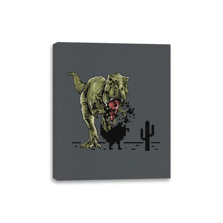 Dinosaur Offline - Canvas Wraps Canvas Wraps RIPT Apparel 8x10 / Charcoal