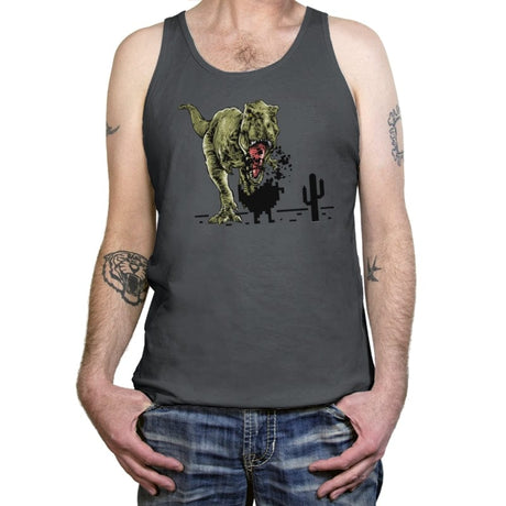 Dinosaur Offline - Tanktop Tanktop RIPT Apparel X-Small / Asphalt