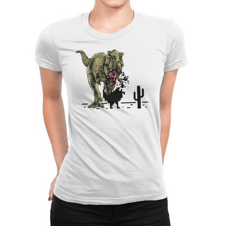 Dinosaur Offline - Womens Premium T-Shirts RIPT Apparel Small / White