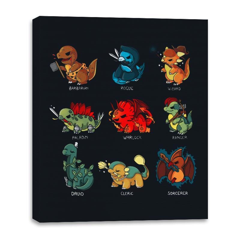 Dinosaur Role Play - Canvas Wraps Canvas Wraps RIPT Apparel 16x20 / Black