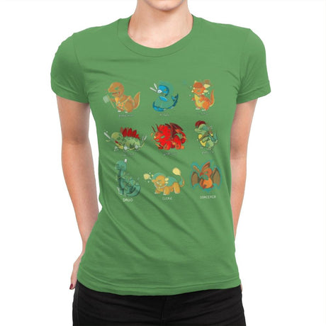 Dinosaur Role Play - Womens Premium T-Shirts RIPT Apparel Small / Kelly