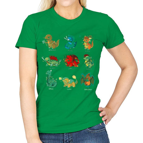 Dinosaur Role Play - Womens T-Shirts RIPT Apparel Small / Irish Green