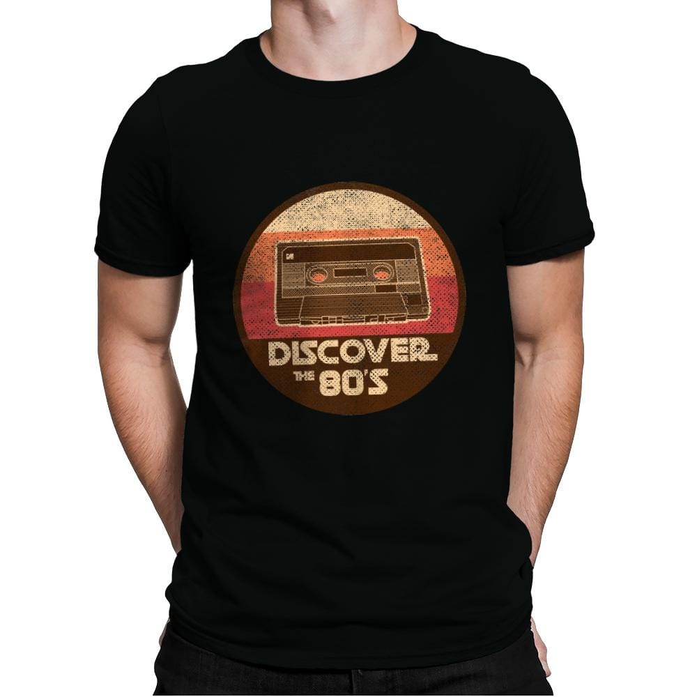 Discover the 80's - Mens Premium T-Shirts RIPT Apparel Small / Black