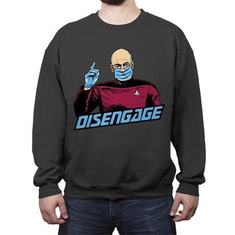 Disengage - Crew Neck Sweatshirt Crew Neck Sweatshirt RIPT Apparel Small / Charcoal