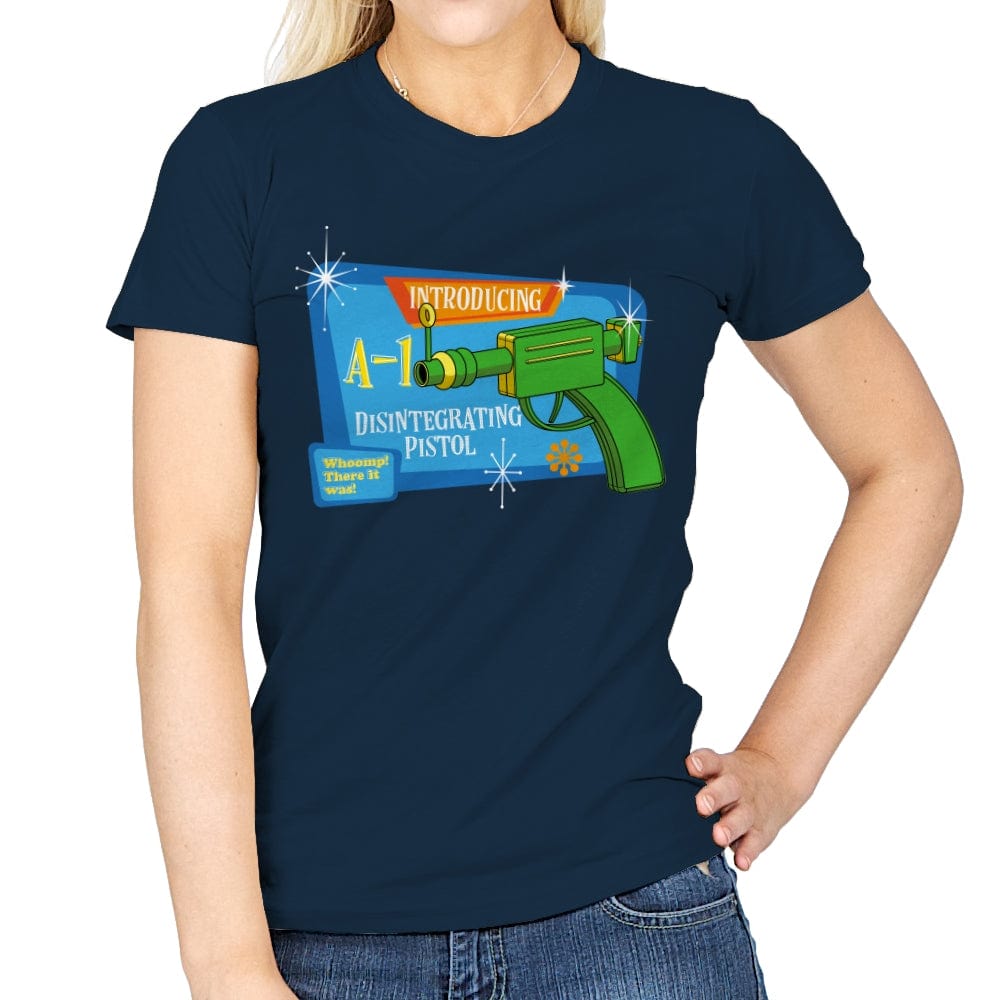 Disintegrating Pistol - Womens T-Shirts RIPT Apparel Small / Navy