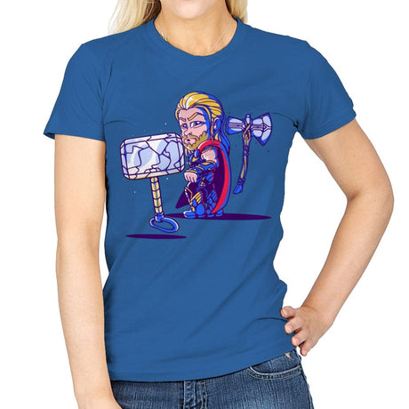 Distracted God - Womens T-Shirts RIPT Apparel Small / Royal