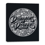 DnD Addict Mosaic - Canvas Wraps Canvas Wraps RIPT Apparel 16x20 / Black