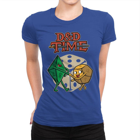 DnD Time - Womens Premium T-Shirts RIPT Apparel Small / Royal