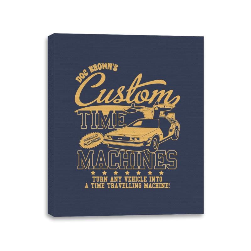 Doc Brown's Custom Time Machines - Canvas Wraps Canvas Wraps RIPT Apparel 11x14 / Navy