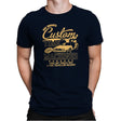 Doc Brown's Custom Time Machines - Mens Premium T-Shirts RIPT Apparel Small / Midnight Navy