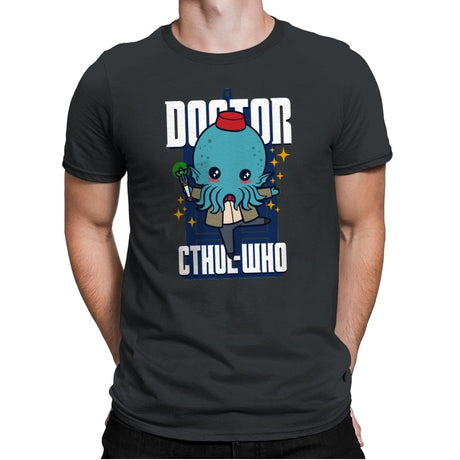 Doctor Cthul-Who - Mens Premium T-Shirts RIPT Apparel Small / Heavy Metal