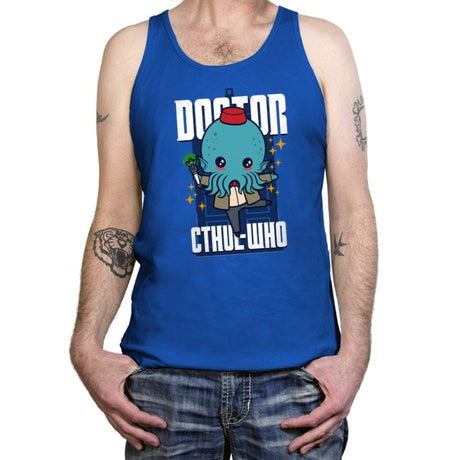 Doctor Cthul-Who - Tanktop Tanktop RIPT Apparel X-Small / True Royal