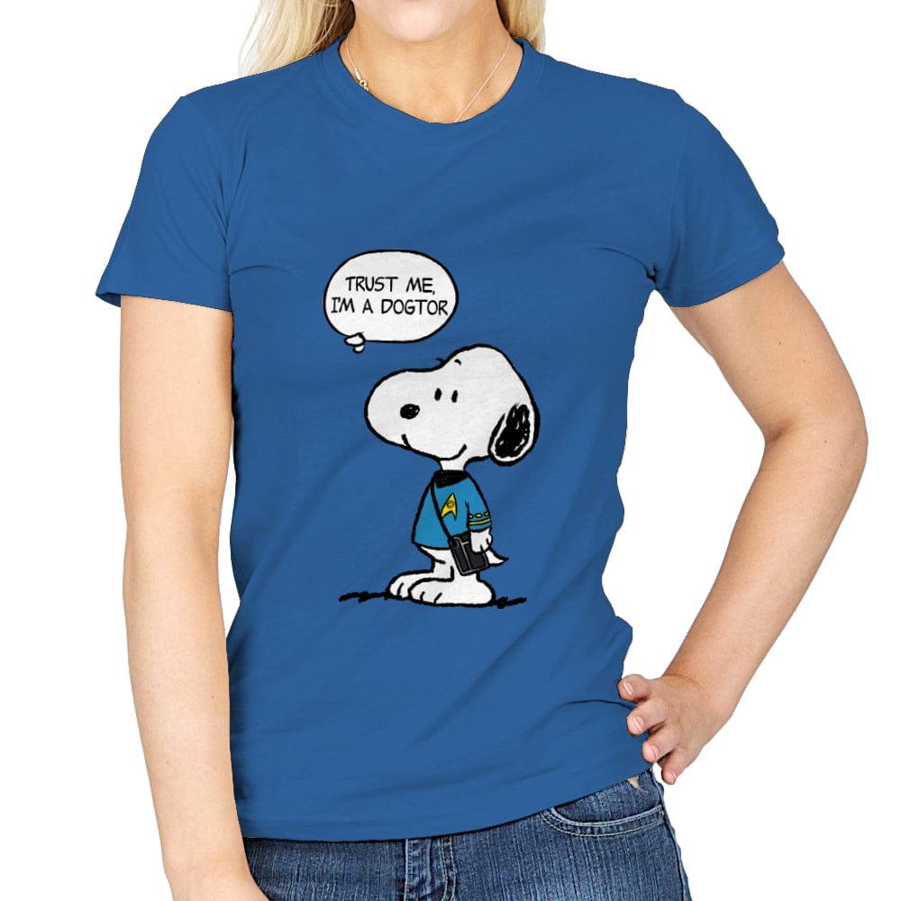 Dogtor Leonard McSnoop - Womens T-Shirts RIPT Apparel Small / Royal