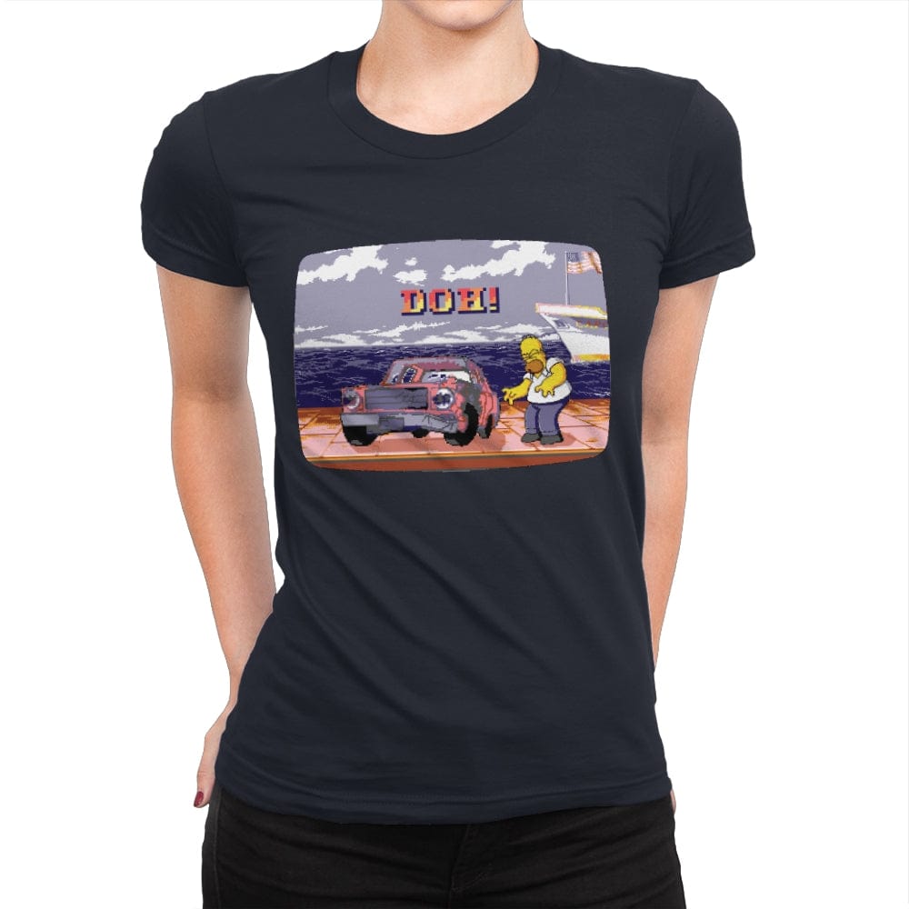 DOH Fighter - Womens Premium T-Shirts RIPT Apparel Small / Midnight Navy