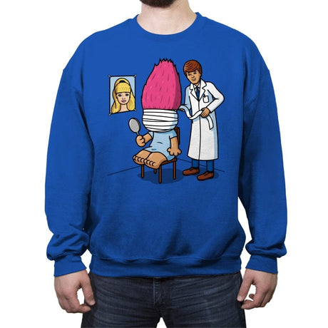 Doll Surgery! - Crew Neck Sweatshirt Crew Neck Sweatshirt RIPT Apparel Small / Royal