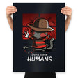 Don't Sleep Humans - Prints Posters RIPT Apparel 18x24 / Black