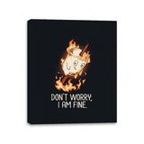 Don't Worry I Am Fine - Canvas Wraps Canvas Wraps RIPT Apparel 11x14 / Black