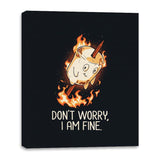 Don't Worry I Am Fine - Canvas Wraps Canvas Wraps RIPT Apparel 16x20 / Black