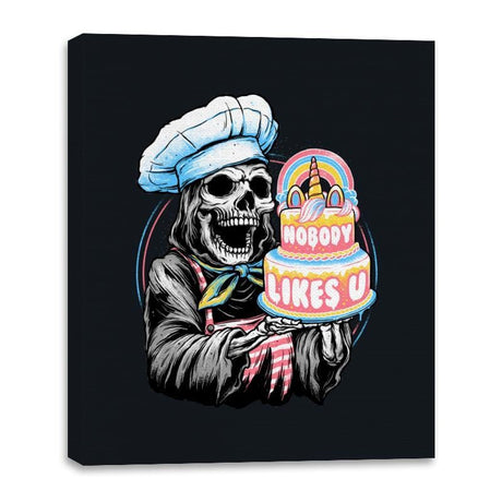 Doom Cake - Canvas Wraps Canvas Wraps RIPT Apparel 16x20 / Black