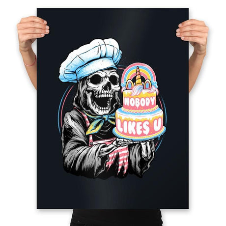 Doom Cake - Prints Posters RIPT Apparel 18x24 / Black