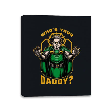 Doom Daddy Comic Villain - Canvas Wraps Canvas Wraps RIPT Apparel 11x14 / Black