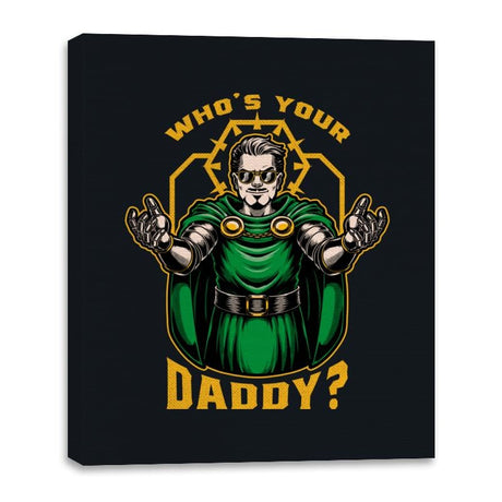 Doom Daddy Comic Villain - Canvas Wraps Canvas Wraps RIPT Apparel 16x20 / Black