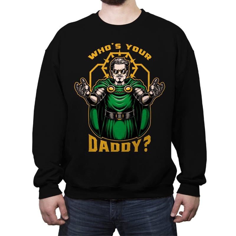 Doom Daddy Comic Villain - Crew Neck Sweatshirt Crew Neck Sweatshirt RIPT Apparel Small / Black