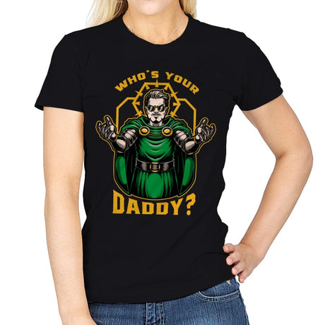 Doom Daddy Comic Villain - Womens T-Shirts RIPT Apparel Small / Black