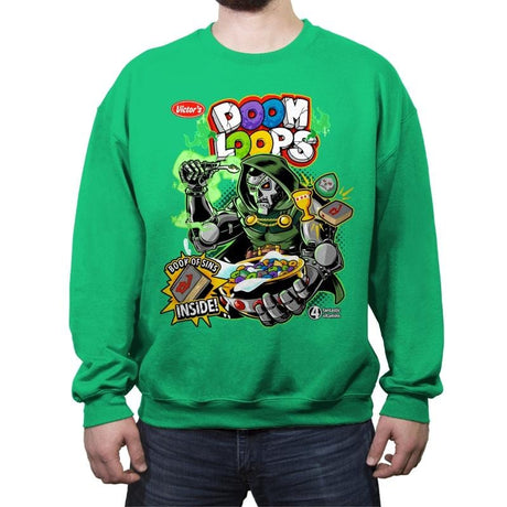 Doom Loops - Crew Neck Sweatshirt Crew Neck Sweatshirt RIPT Apparel Small / Irish Green