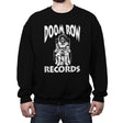 Doom Row Records - Crew Neck Sweatshirt Crew Neck Sweatshirt RIPT Apparel Small / Black