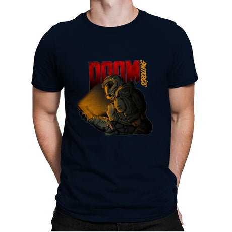 Doomscrolling - Mens Premium T-Shirts RIPT Apparel Small / Midnight Navy