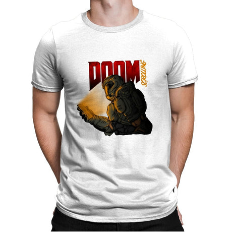 Doomscrolling - Mens Premium T-Shirts RIPT Apparel Small / White