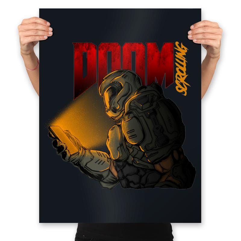 Doomscrolling - Prints Posters RIPT Apparel 18x24 / Black