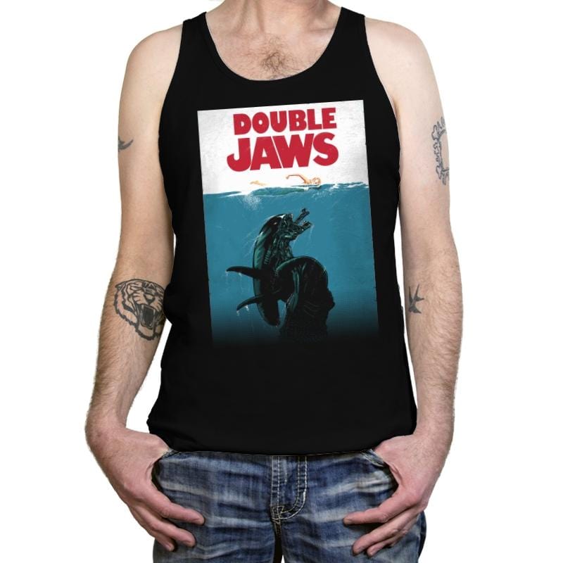 Double Jaws - Tanktop Tanktop RIPT Apparel X-Small / Black